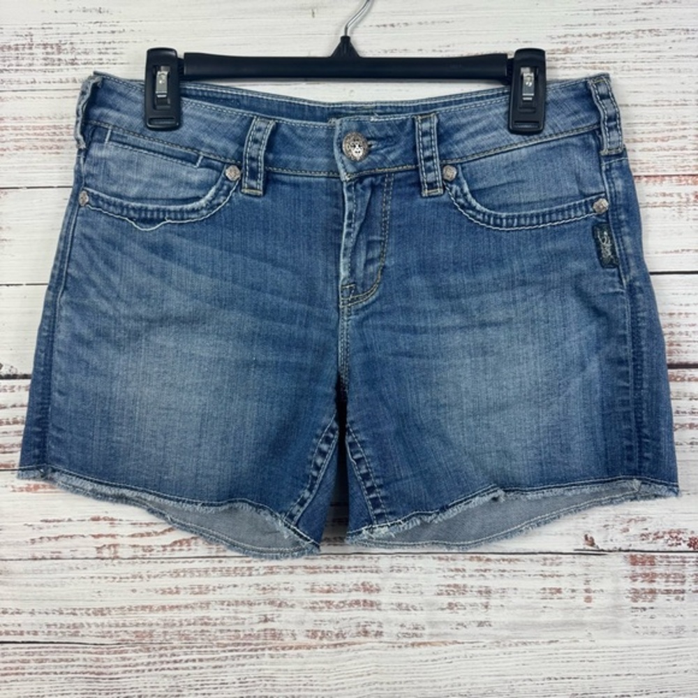 Silver Jean shorts Toni size 27 cut off  Women's Classic Blue‎ Jean Shorts